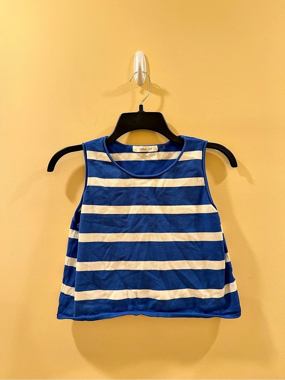 Striped Tank Top in Blue & Cream